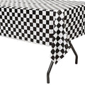 Black-White Checker Paper Table Cover
