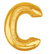 40" Megaloon Gold Letter C Balloon