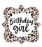 18" Satin Leopard Birthday Girl Balloon #428