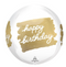 16" Golden Birthday Balloon Orbz