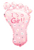 32" Girl Foot Shape Foil Balloon #416