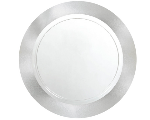 Premium Plastic Clear Plates w/Silver Border, 7 1/2"
