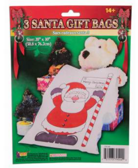 3CT. Santa Gift Bags