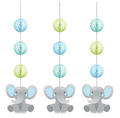 Enchanting Elephant Hanging Cutouts 3CT. - Boy