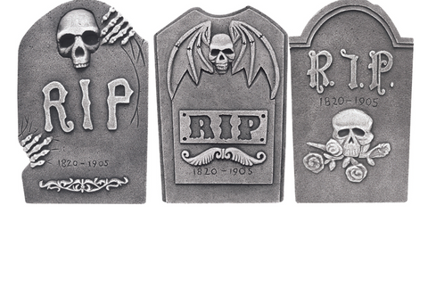 19" Tombstone RIP Props 1pc.