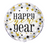18" Black  Gold  Silver New Year Round Foil Balloon