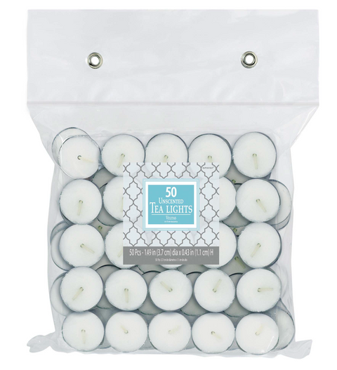 Unscented Tea light Candles 50ct.