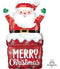 30" Santa In Chimney Shape Package Balloon