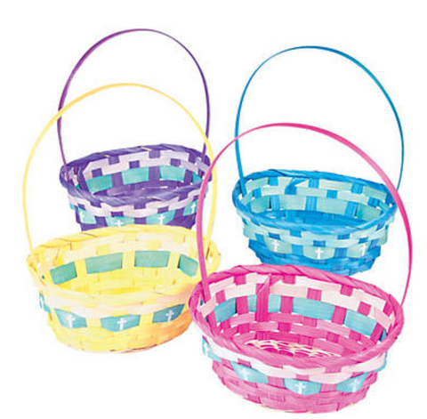 Ombre Easter Basket with Crosses