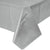 Shimmering Silver Plastic Table Cover 54"x108"