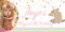 Gold Unicorn Birthday Custom Banner