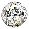 Grad Large Inflatable Autograph Confetti Ball - Black, Silver, Gold