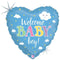 18" Welcome Baby Boy Holographic Balloon #388