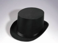 Deluxe Satin Top Black Hat