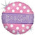 18" Spots Dots Baby Girl Holo Balloon #297
