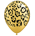 Qualatex 11" Leopard Spots Metallic Latex balloons 50ct.