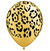 Qualatex 11" Leopard Spots Metallic Latex balloons 50ct.