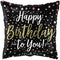 18" Happy Birthday Black Square Balloon #72