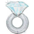 38" Platinum Wedding Ring Shape Balloon Package