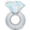 38" Platinum Wedding Ring Shape Balloon Package