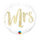 18" Mrs Glitter Gold balloon #407