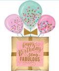 32" Fabulous Bday Gift Balloon Shape - PKG