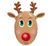 36" Red-Nosed Reindeer Shape Balloon