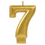 Metallic Gold Numeral 7 Candle