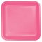Candy Pink Square 9" Plates 18ct.