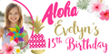 Tropical Pineapple Birthday Custom Banner