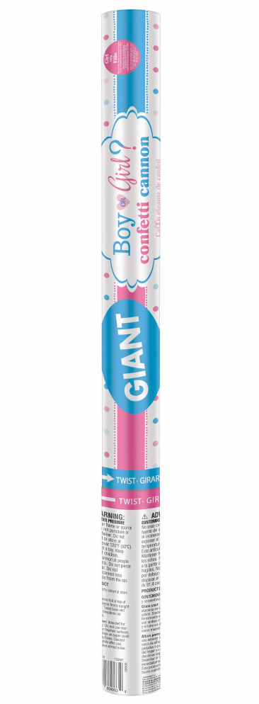 Gender Reveal Giant Confetti Cannon-Girl