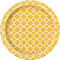 Sun Yellow Quatrefoil 7in Plates 8ct.