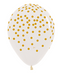 Sempertex 11" Gold Confetti Latex Balloons 50ct.