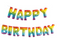 Rainbow Foil "Happy Birthday" Letter Balloon Banner Kit 14"
