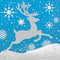 SILVER SNOWFLAKE CHRISTMAS BEVERAGE NAPKIN 16CT
