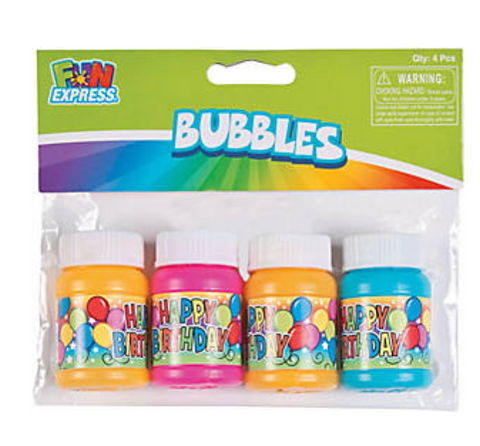 Value Pack Mini Birthday Bubble Bottles