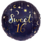 Starry Night Sweet 16 - Mylar Balloon - 18 in. Round
