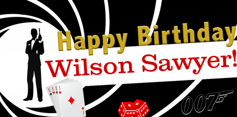 Casino Birthday Custom Banner