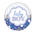 18" HX Baby Boy Scallop Balloon #133