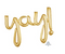 35" Phrase YAY Gold Consumer Inflate Balloon