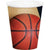 Basketball 9oz Cup 8ct