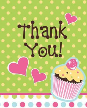 Sweet Treats Thank You Cards 8ct