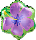 18" Luau Orange/Purple Hibiscus 2-Sided Balloon #284