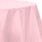 Classic Pink Plastic Octy-Round Tablecover 82"