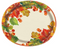 Berries & Leaves Fall Paper Oval Plates 8ct