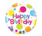 18' Big Polka Dots Happy Bday Balloon #190