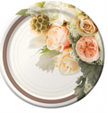 Rose Gold Bouquet 10in Plates