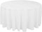 96" ROUND FABRIC TABLECLOTH, 1 PC/PACK White