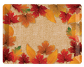 14" FALL LEAVES PLASTIC SERVING TRAY 1CT.