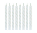 Spiral Birthday White Candles 24ct.